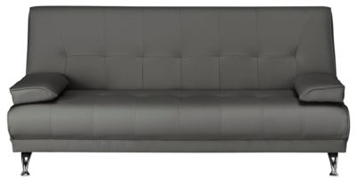 Home - Sicily - 2 Seater Fabric Clic Clac - Sofa Bed - Charcoal